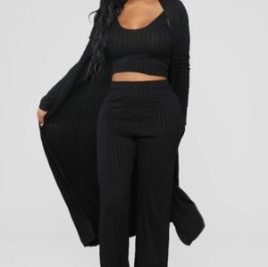 3 piece set all black